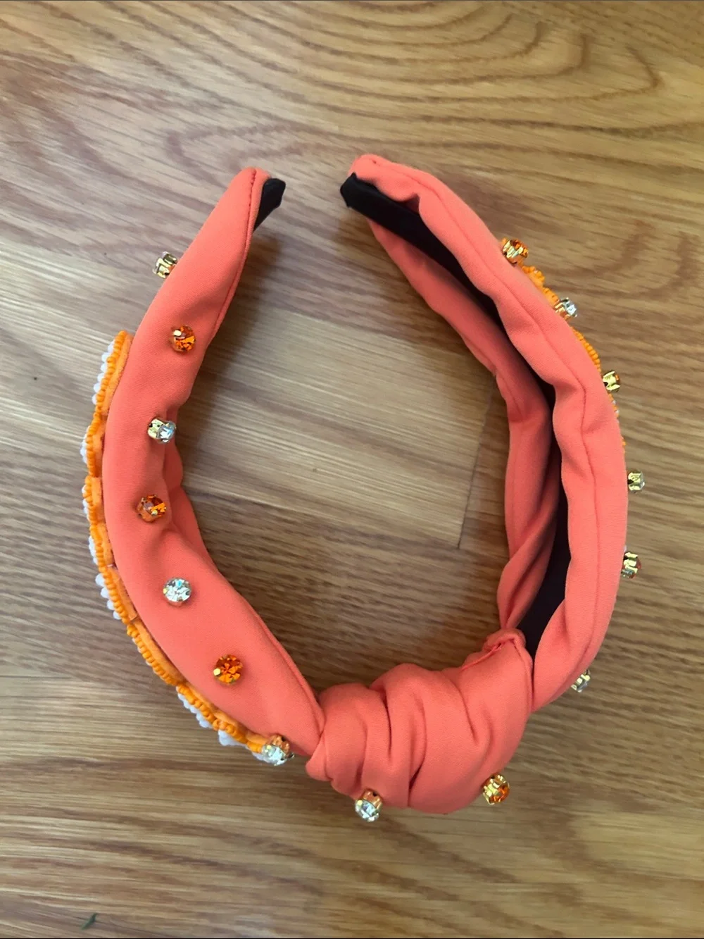 Orange Beaded GAMEDAY jewel encrusted Headband Orange NY Knicks pride new
